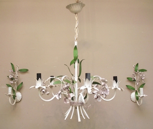 wisteria flower chandelier and wall sconces